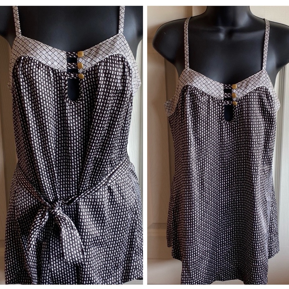 7 For All Mankind Washable 100% Silk Sleeveless Adjustable Razorback Blouse Med